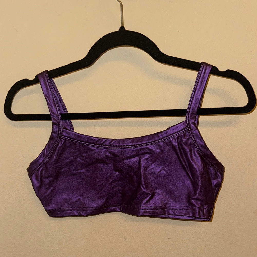 SHEIN Shimmering Purple Bra